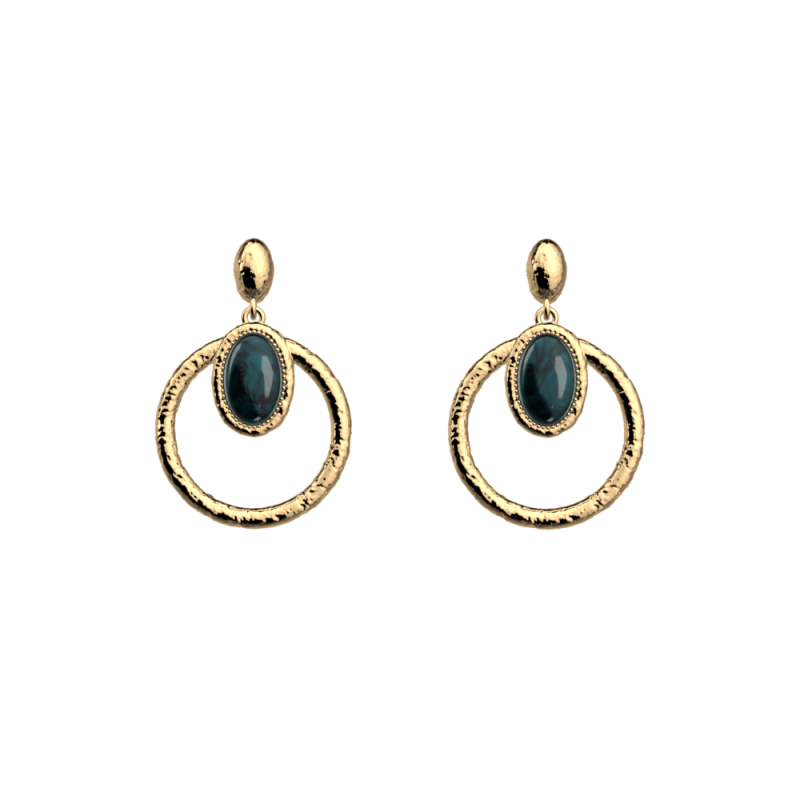 BOUCLES D OREILLES MIRAGE FINITION DORÉE 25 MM