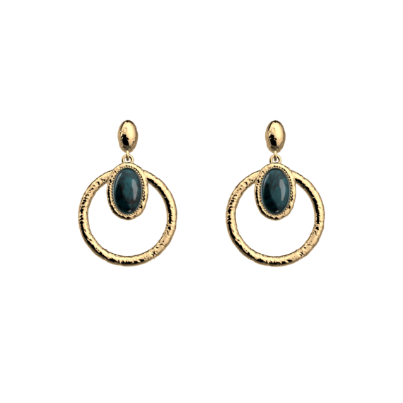 BOUCLES D OREILLES MIRAGE FINITION DORÉE 25 MM