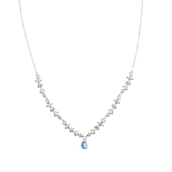 AGATHA COLLIER JACKIE - ARGENTÉ/BLEU
