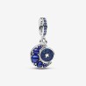 CHARM PENDANT ROTATIF LUNE SCINTILLANT