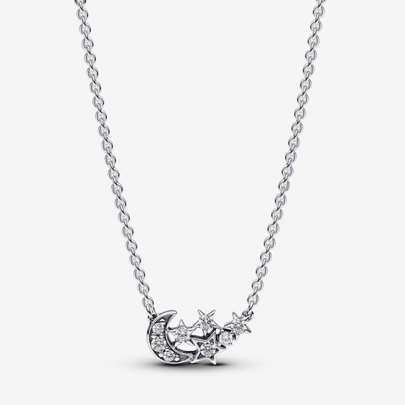 COLLIER LUNE ET ÉTOILE SCINTILLANTE