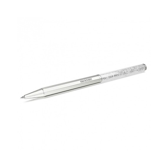 STYLO À BILLE SWAROVSKI CRYSTALLINE -  FORME OCTOGONALE ARGENTÉ