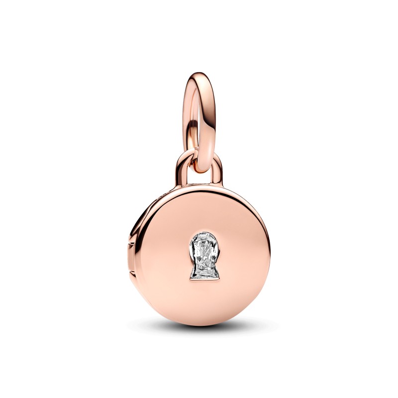 CHARM PENDANT MÉDAILLON AMOUR OUVRABLE ROSÉ