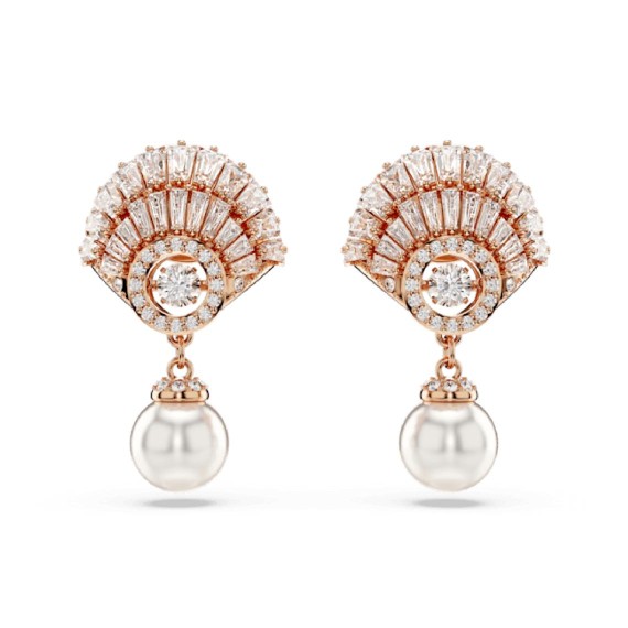 BOUCLES D OREILLES IDYLLIA COQUILLAGE - ROSÉ/PERLE