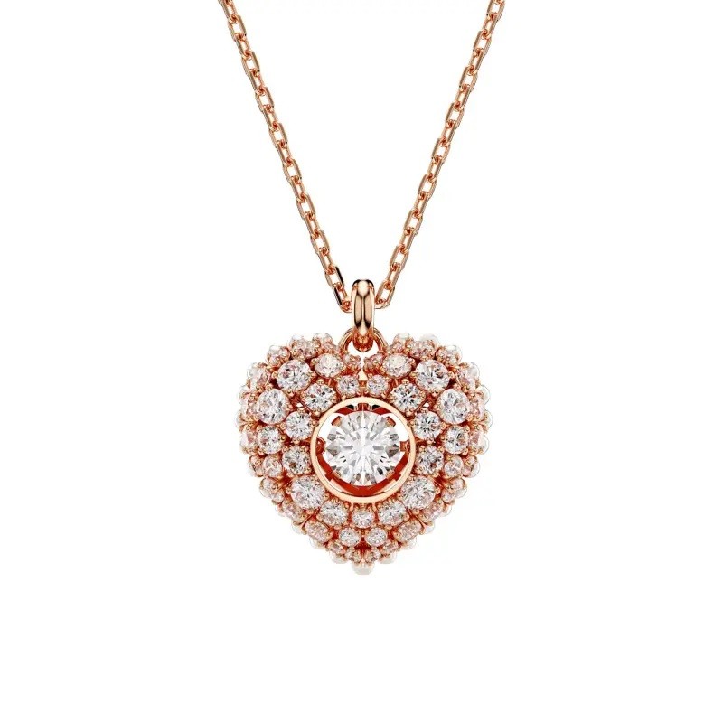 COLLIER HYPERBOLA COEUR - ROSÉ
