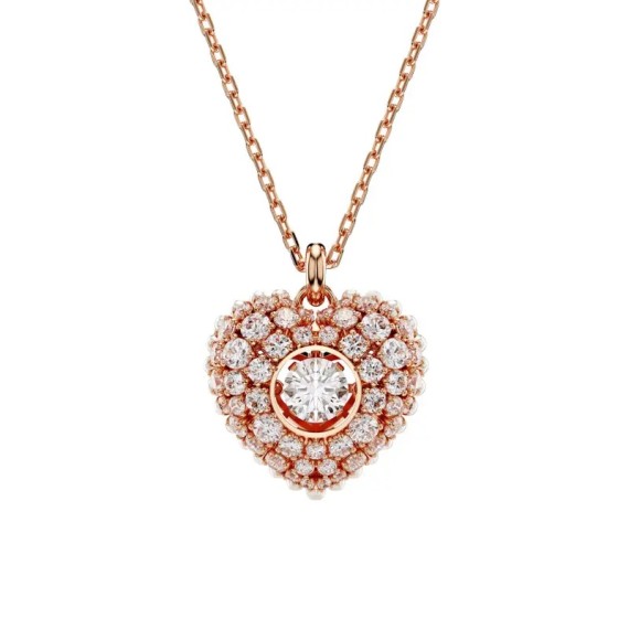 COLLIER HYPERBOLA COEUR - ROSÉ