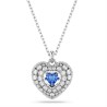 COLLIER HYPERBOLA COEUR - ARGENTÉ/BLEU
