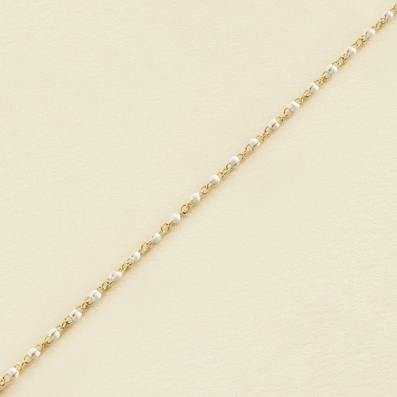 BRACELET SOUPLE SMARTY - BLANC/DORÉ