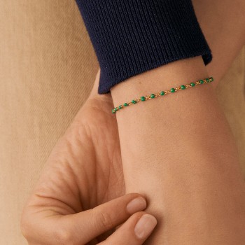 BRACELET SOUPLE SMARTY - VERT/DORÉ