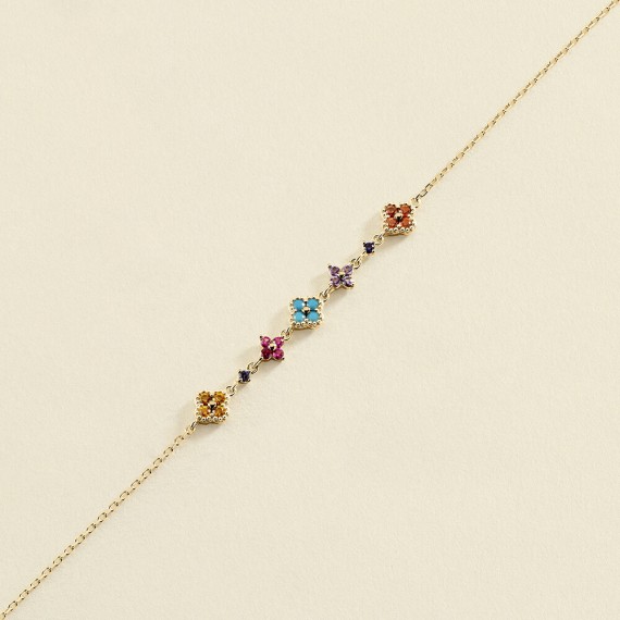 BRACLET SOUPLE BELOVED - MULTICOLORE/DORÉ