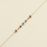BRACLET SOUPLE BELOVED - MULTICOLORE/DORÉ