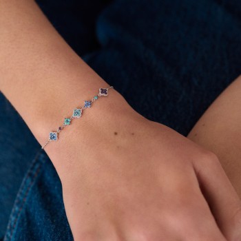 BRACLET SOUPLE BELOVED - MULTICOLORE/ARGENTÉ