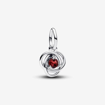 CHARM PENDANT CERCLE ÉTERNITÉ ROUGE PROFOND