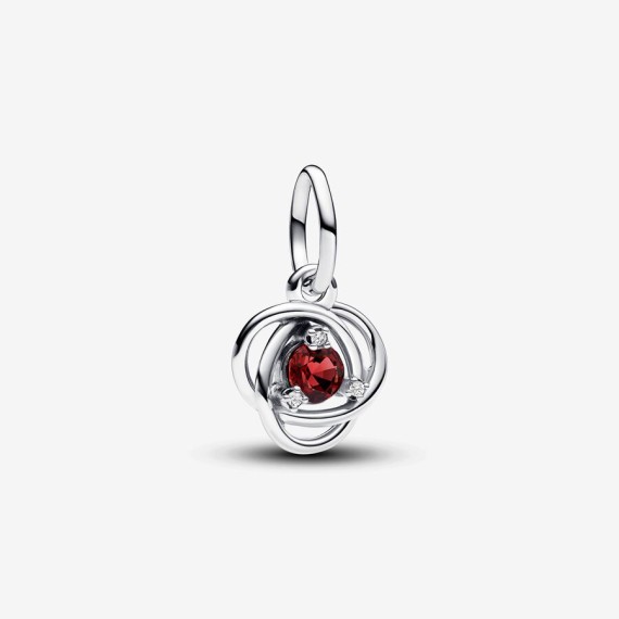 CHARM PENDANT CERCLE ÉTERNITÉ ROUGE PROFOND