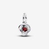 CHARM PENDANT CERCLE ÉTERNITÉ ROUGE PROFOND