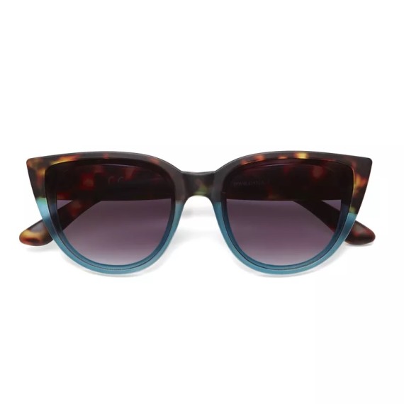 LUNETTES DE SOLEIL OKKIA SILVIA - TURQUOISE ET ÉCAILLE