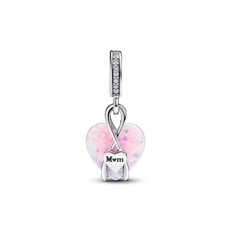 CHARM PENDANT COEUR OPALESCENT MUM