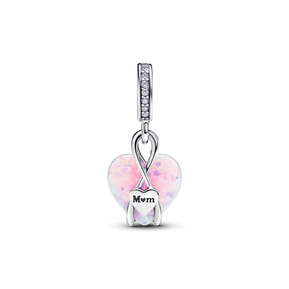 CHARM PENDANT COEUR OPALESCENT MUM