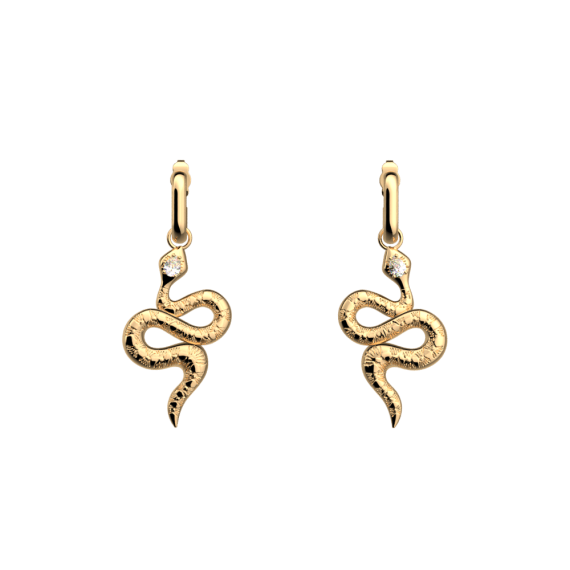 BOUCLES D OREILLES SERPENT FINITION DORÉE PM