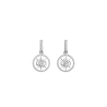 BOUCLES D OREILLES OEIL FINITION ARGENTÉE D16 MM
