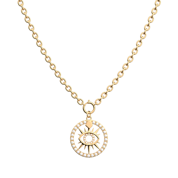 COLLIER OEIL FINITION DORÉE