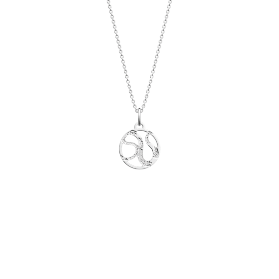 COLLIER REPTILE FINITION ARGENTÉE