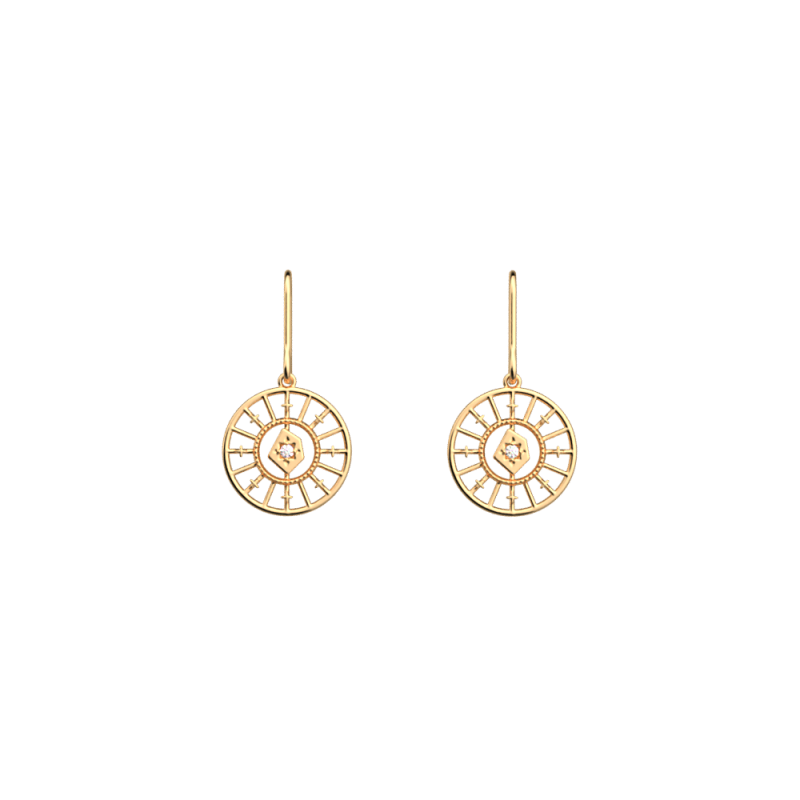 BOUCLES D OREILLES ASTRALE FINITION DORÉE