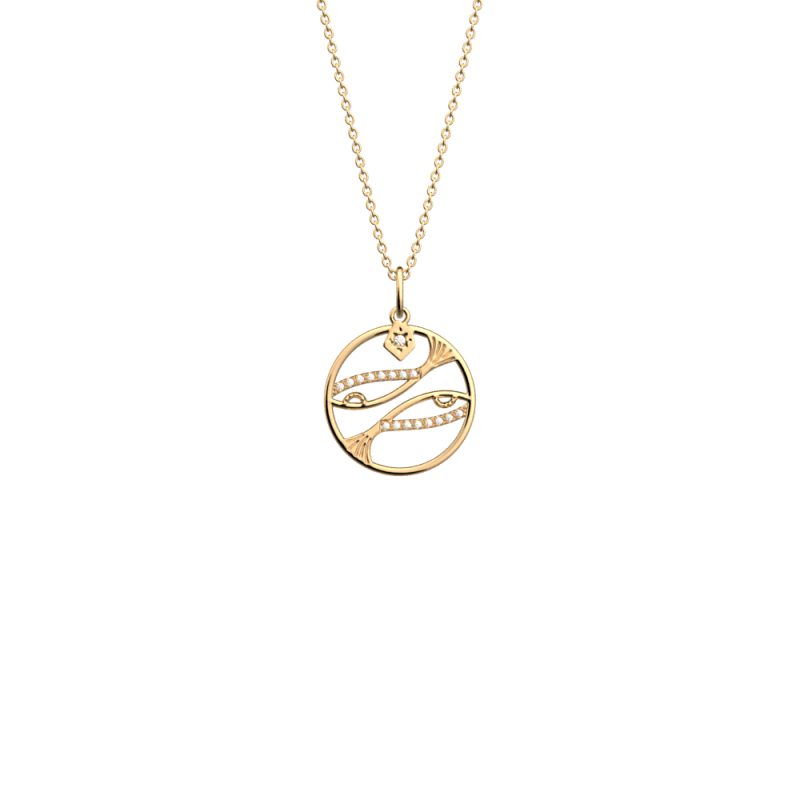 COLLIER ZODIAQUE SAGITTAIRE FINITION DORÉE D20 MM