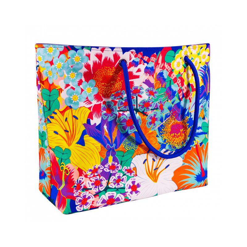 TRÈS GRAND CABAS DE PLAGE PYLONES- BOUQUET