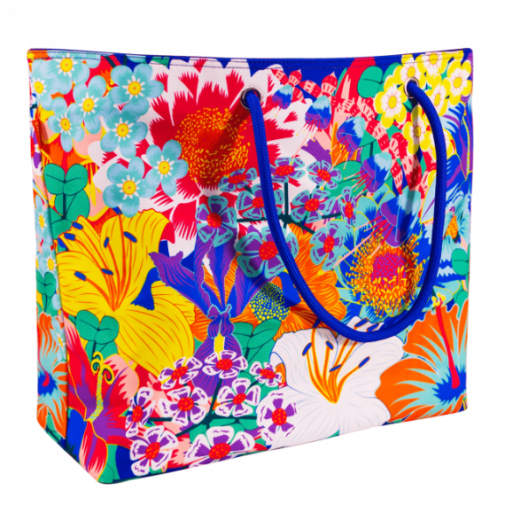 TRÈS GRAND CABAS DE PLAGE PYLONES- BOUQUET