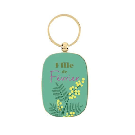 PORTE-CLÉS FILLE DE FÉVRIER