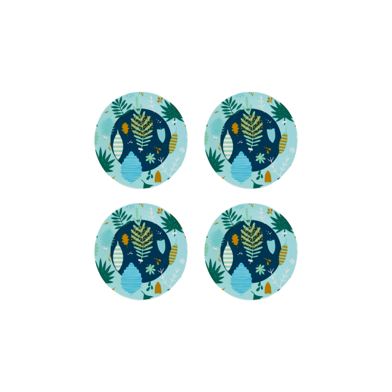 LOT DE 4 ASSIETTES HERBIER