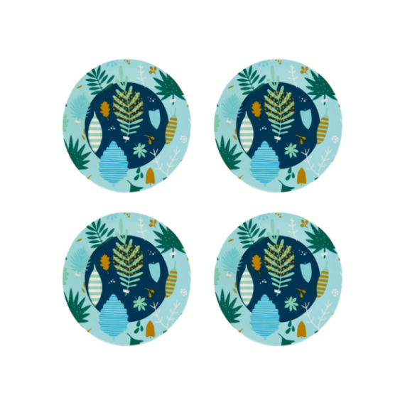 LOT DE 4 ASSIETTES HERBIER