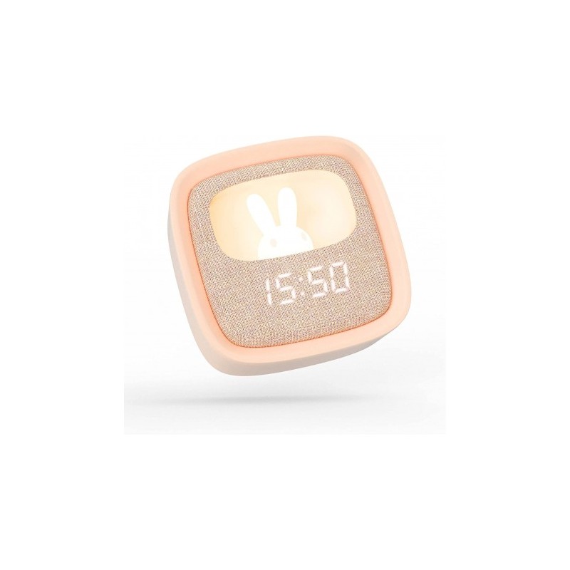 RÉVEIL VEILLEUSE LAPIN ROSE