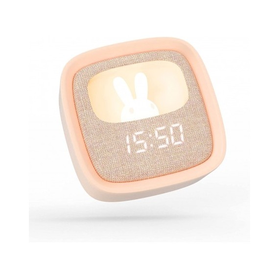 RÉVEIL VEILLEUSE LAPIN ROSE