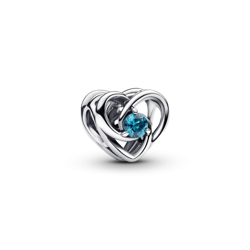 CHARM COEUR CRISTAL BLEU