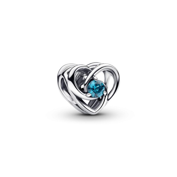 CHARM COEUR CRISTAL BLEU