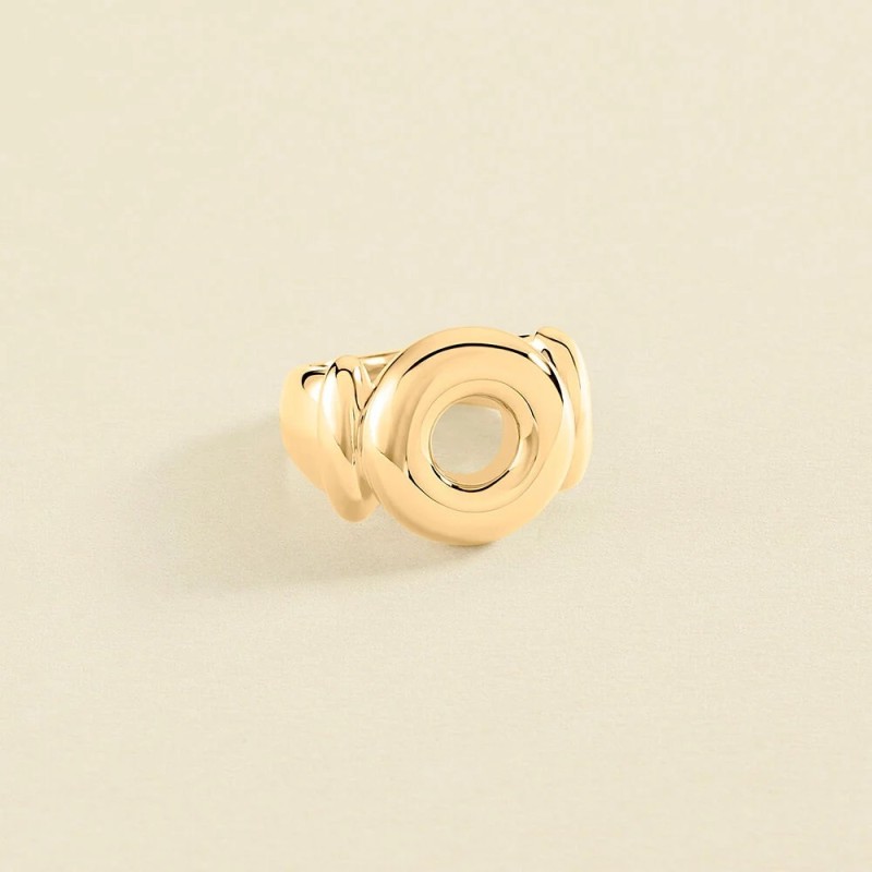 BAGUE LARGE ALMA - DORÉ T56