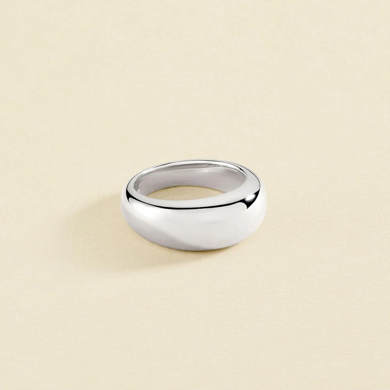 BAGUE LARGE ALEXINE - ARGENTÉ