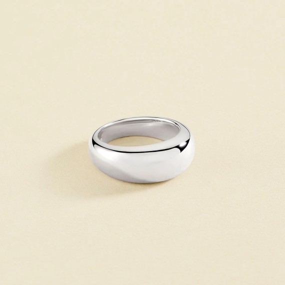 BAGUE LARGE ALEXINE - ARGENTÉ