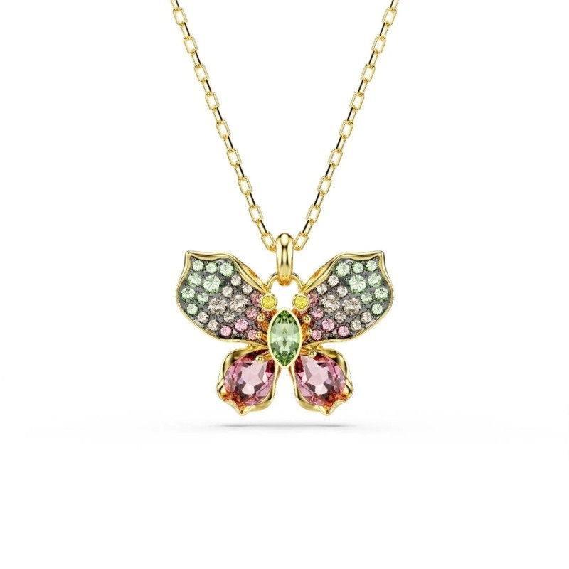 COLLIER IDYLLIA PAPILLON - DORÉ ET MULTICOLORE