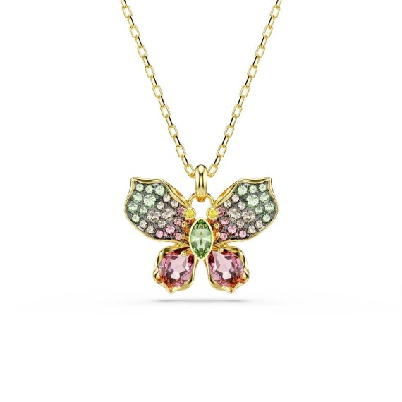 COLLIER IDYLLIA PAPILLON - DORÉ ET MULTICOLORE