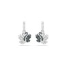 BOUCLES D OREILLES PENDANTES SWAN - ARGENTÉ ET NOIR