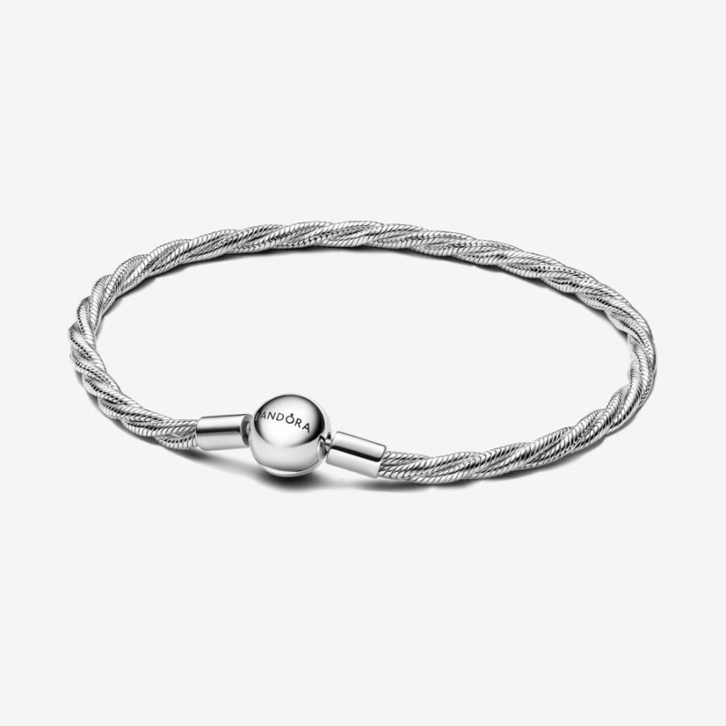 BRACELET MAILLE SERPENT TORSADÉE 19CM
