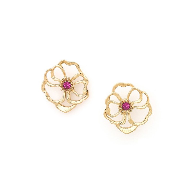 POPPY BOUCLES D'OREILLES PUCES COQUELICOT