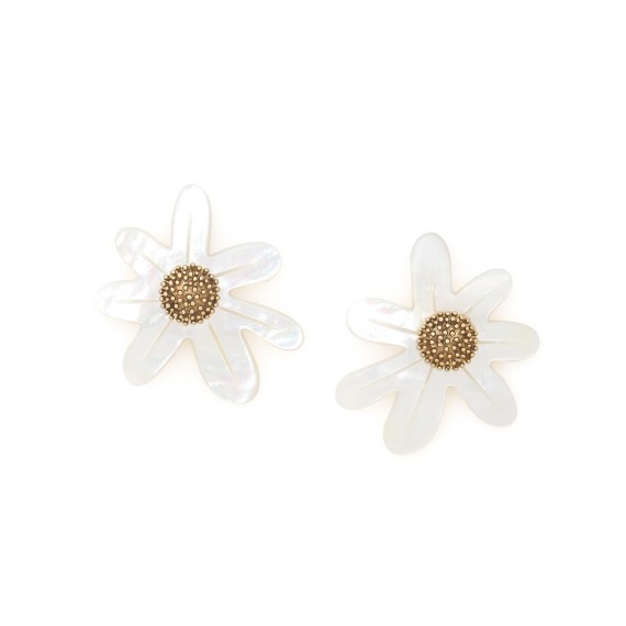 MARGUERITE *BOUCLES D'OREILLES POUSSOIR GRANDE MARGUERITE