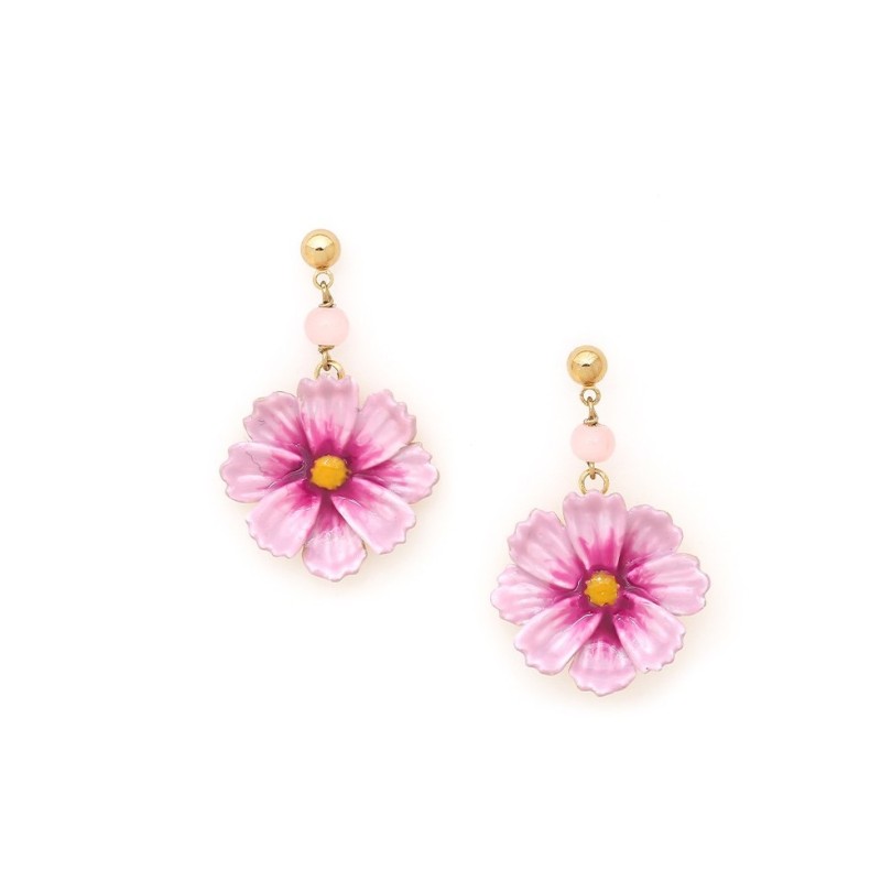 LOULOU BOUCLES D'OREILLES POUSSOIR PERLE ET COSMOS