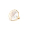 KIMBERLEY BAGUE AJUSTABLE RONDE NACRE BLANCHE