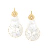 KIMBERLEY BOUCLES D'OREILLES POUSSOIR 5 DISQUES DE NACRE