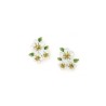 HANA *BOUCLES D'OREILLES POUSSOIR 3 FLEURS